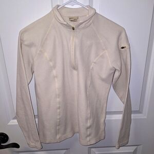 An LL Bean soft 1/4 zip sweater in a womens XS. Pre-loved in good condition